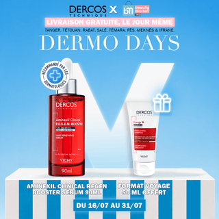 VICHY DERCOS AMINEXIL CLINICAL REGEN BOOSTER SERUM CAPILLAIRE 90 ML = FORMAT VOYAGE 50 ML OFFERT