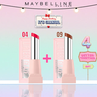Maybelline New York LIFTER GLAZE Baume Huile Hydratant 004 CHERRY SWIR + 009 LATTE CRUSH