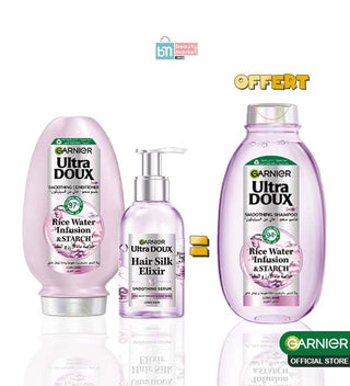 Garnier Ultra Doux Routine Rice Water SERUM + APSH 200ML + Shampoing 400ml