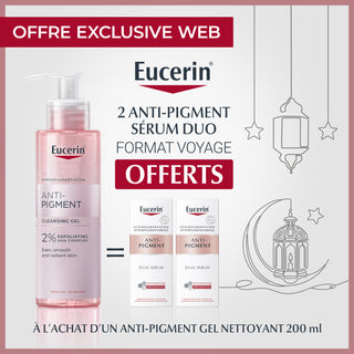 EUCERIN ANTI PIGMENT GEL NETTOYANT 200 ML = 2 Anti-Pigment Serum Duo OFFERTS