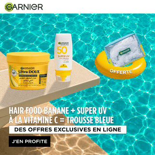 Garnier Pack Mask Hair Food Banane + Super UV Vita C = Trousse OFFERTE