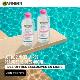 Garnier Pack solution micellaire tout en 1 peaux sensibles 400ml *2