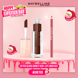 Maybelline Lifter Gloss à Lèvres Repulpant 029 + Lifter Liner 007 Big Lift
