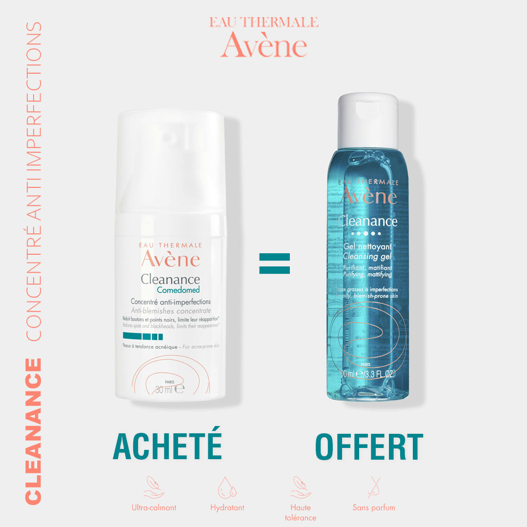 Avène Pack Cleanance Comedomed Concentré Anti Imperfections 30ml + CLEANANCE GEL NETTOYANT 100ML