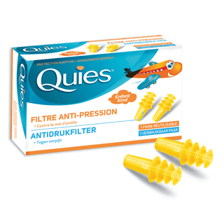 Quies حماية السمع الخاصة لطائرات الأطفال، زوج واحد