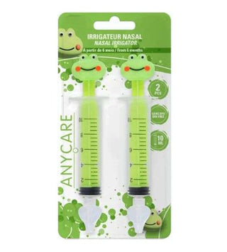 ANYCARE IRRIGATEUR NASAL 2 PIECES GRENOUILLE 10 ML 6 MOIS +