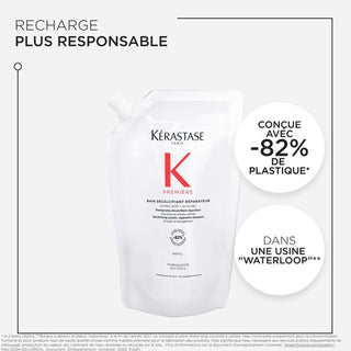 Kérastase Première Bain Décalcifiant Réparateur - Shampooing décalcifiant et réparateur Recharge 500ml