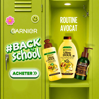 Garnier Routine Avocat Coffret – Oil Serum + Shampooing 200ml + soin sans rincage 200ml