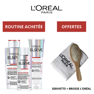 L'Oréal Paris ELSEVE ROUTINE Bond Repair = Serviette + Brosse OFFERTES