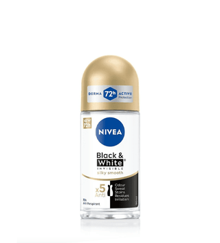 NIVEA MEN DEODORANT ROLL-ON BLACK & WHITE INVISIBLE SILKY SMOOTH 50ML