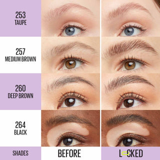 MAYBELLINE SUPER LOCK BROW GLUE TRANSAPENT + CRAYON SOURCILS SLIM 03