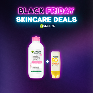 Garnier solution micellaire tout en 1 peaux sensibles 400ml + super uv invisible serum sunscreen spf 50 pa++++ uva/b