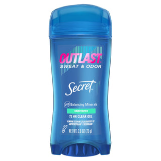 SECRET OUTLAST CLEAR GEL DEODORANT ANTIPERSPIRANT UNSCENTED 73 G