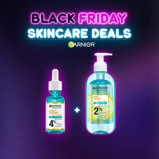 Garnier pack fast clear serum 30ml = gel wash fast clear 200ml