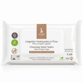 Sophie La Girafe Lingettes Nettoyantes à l’Eau x60 hygiène et change bébé parapharmacie Maroc