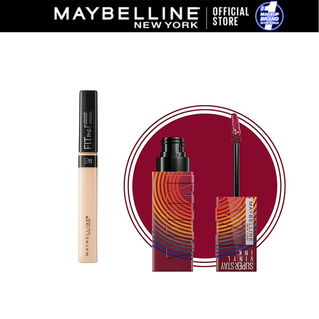 Maybelline SUPERSTAY VINYL INK LIQUID LIP + Fit me concealer = Eyelash curler OFFERT