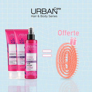 URBAN CARE PACK KÉRATINE INTENSE SHAMPOOING + APP + LEAVE IN = BROSSE À CHEVEUX OFFERTE