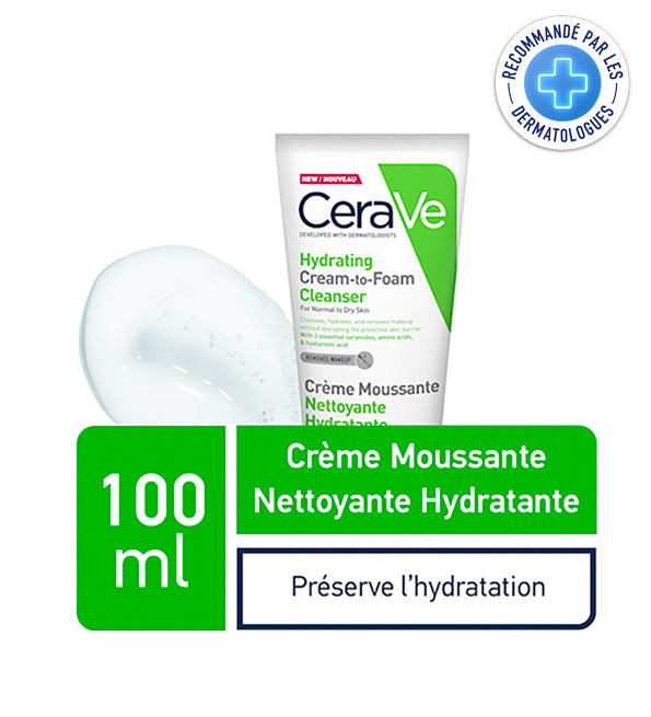 Cerave crème moussante Nettoyante Hydratante – 100 ml PNS