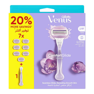 GILLETTE VENUS PACK RASOIR COMFORTGLIDE BREEZE 7 RECHARGES