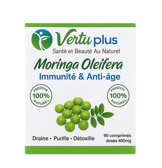 VERTUPLUS MORINGA OLEIFERA IMMUNITE ET ANTI AGE 90 COMPRIMES
