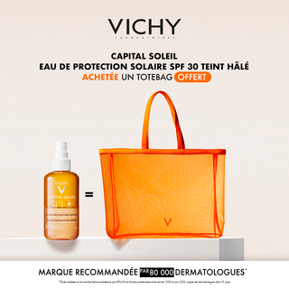 VICHY CAPITAL SOLEIL EAU DE PROTECTION SOLAIRE HÂLE SUBLIMÉ SPF30 200M VICHY CAPITAL SOLEIL EAU DE PROTECTION SOLAIRE HÂLE SUBLIMÉ SPF30 200ML = Summer bag Offert