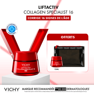 VICHY LIFTACTIV COLLAGEN SPECIALIST 50 ML = LIFACTIV COLLAGEN 15ML + TROUSSE OFFERTS