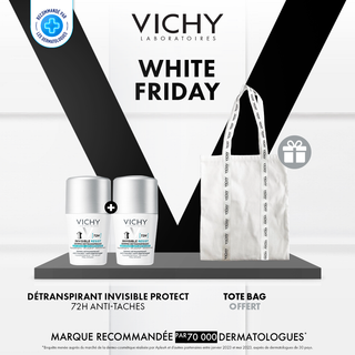 Vichy 2 déodorant dermo-détranspirant invisible protect 72h anti-taches = Tote Bag OFFERT