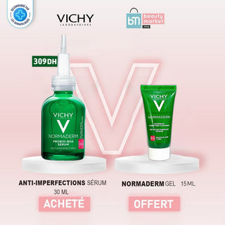 VICHY NORMADERM  SÉRUM ANTI-IMPERFECTIONS PROBIO-BHA 30ML = Normaderm GEL 15 ML OFFERT