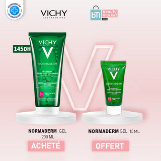 Vichy Normaderm Physolution Gel Purifiant Intense 200ml = Normaderm GEL 15 ML OFFERT