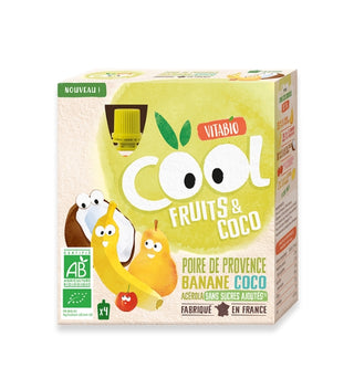 VITABIO COOL FRUITS POMME POIRE 4 X 90G