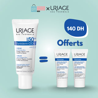 Uriage – Bariéderm – Cica-Crème SPF50+ au Cuivre-Zinc – 40 ml