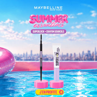 MAYBELLINE SUPER LOCK BROW GLUE TRANSAPENT + CRAYON SOURCILS SLIM 03