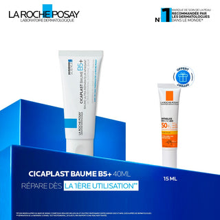 LA ROCHE-POSAY CICAPLAST BAUME CICATRISANT B5+ 40 ML = SHAKA FLUIDE 400+ SPF50 15ML OFFERTE