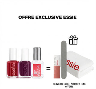 ESSIE PACK - TOP COAT Gel Setter + NAIL COLOR 44 BAHAMA MAMA + 427 MAKI ME HAPPY