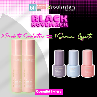 Soul Sisters Eau de Rose 100ml Duo + Sérum Format d’Achat Offert – soin tonifiant et hydratant pour peau lumineuse, Beautymarket Maroc