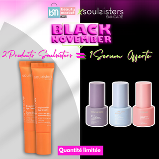 Soul Sisters Contour des Yeux Hydratant & Éclaircissant + Sérum Format d’Achat Offert – soin regard lumineux et hydratant, Beautymarket Maroc