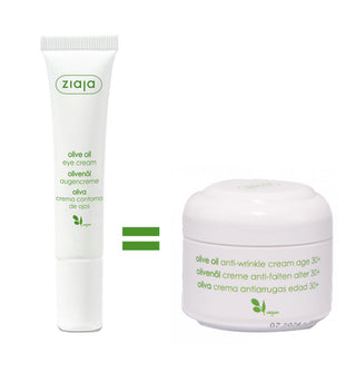 Ziaja Pack Olive Oil Crème Contour des Yeux – 15ml = Creme anti-rides l’olive naturel 50ml