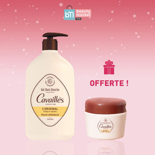 ROGE CAVAILLES GEL BAIN ET DOUCHE L'ORIGINAL PEAUX SENSIBLES1 L = CREME CORPS PERLEE OFFERTE