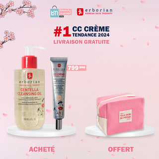 ERBORIAN PACK CC CRÈME SPF25 45 ML + HUILE DÉMAQUILLANTE 180 ML = Trousse OFFERT