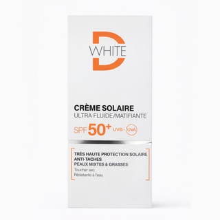 D-White Crème Solaire Matifiante Peaux Mixtes à Grasses SPF50+ 40ml