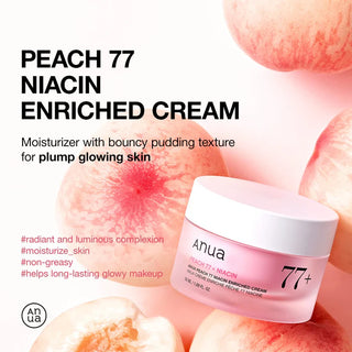 Anua Peach 77 Niacin Enriched Cream – Crème Hydratante Éclat – 50 ml