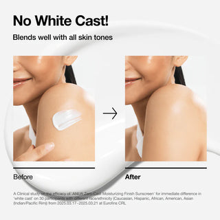 Anua Zero-Cast Moisturizing Finish Sunscreen - Crème solaire hydratante SPF50