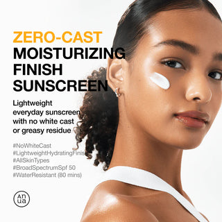 Anua Zero-Cast Moisturizing Finish Sunscreen - Crème solaire hydratante SPF50