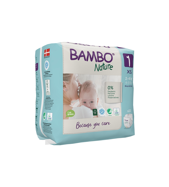 Bambo Nature couches , 1XS 2-4kg/22un