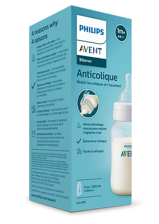 Philips Avent Biberon Anti-Colic 1M+ SCY103/01 – 260 ml