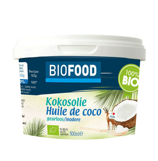 Damhert BIOFOOD KOKOSOLIE HUILE DE COCO INODORE 500 ML