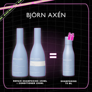 BJORN AXEN REPAIR PACK SHAMPOOING + CONDITIONER 250ML = SHAMPOOING REPAIR 75ML OFFERT