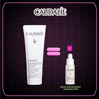 CAUDALIE Vinoperfect Masque Peeling Glycolique 75ML=Serum éclat anti-taches  Vinoperfect 10ml