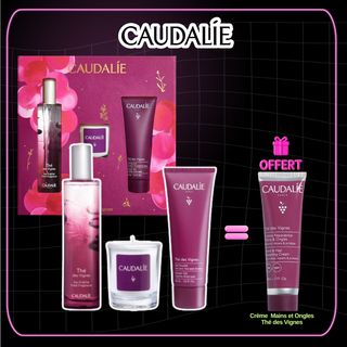 CAUDALIE Coffret The Des Vignes= Crème Mains et Ongles The Des Vignes offert