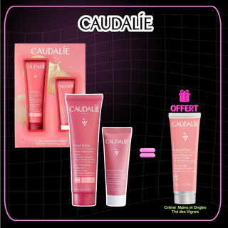 CAUDALIE DUO VINOHYDRA CREME HYDRATATION INTENSE 60 ML PEAU SECHE +MASQUE CREMME L15=CrèmeMains et Ongles offert
